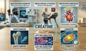 Créatine, ses bienfaits méconnus :  santé cognitive, longévité, santé métabolique, masse musculaire
